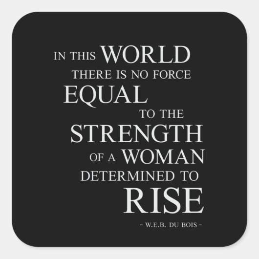 女性の強感動的やる気を起こさせる引用文 スクエアシール (正面)