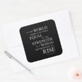 女性の強感動的やる気を起こさせる引用文 スクエアシール (封筒)