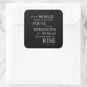 女性の強感動的やる気を起こさせる引用文 スクエアシール (バッグ)