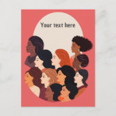 女性の強統一されたい交わり ポストカード (正面)