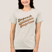 女性の弾劾 | 前後で刑務所に入れるTシャツ トライブレンドTシャツ (正面)