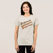 女性の弾劾 | 前後で刑務所に入れるTシャツ トライブレンドTシャツ (正面全面)