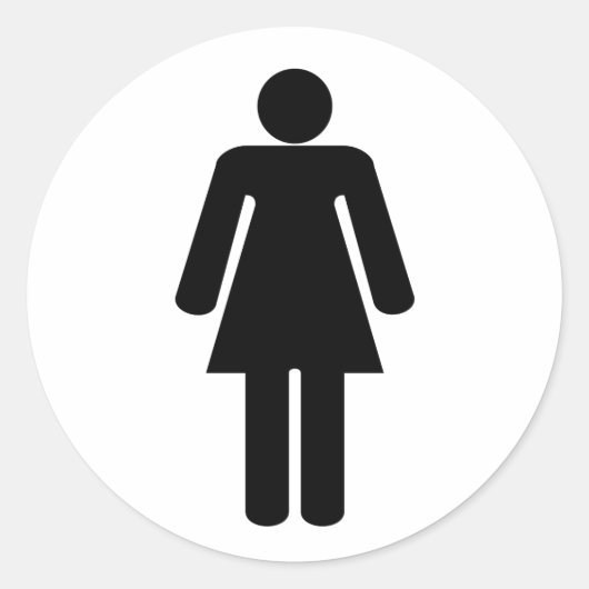女性の形 ラウンドシール (正面)
