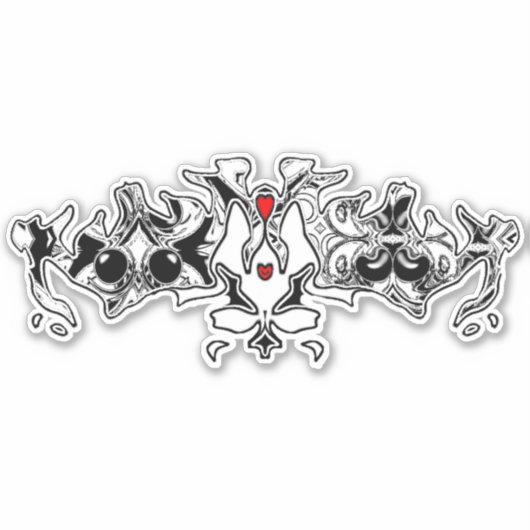 女性の影 シール (正面)