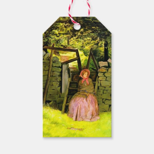 女性の待ち時間（John Everett Millais著） ギフトタグ (正面)