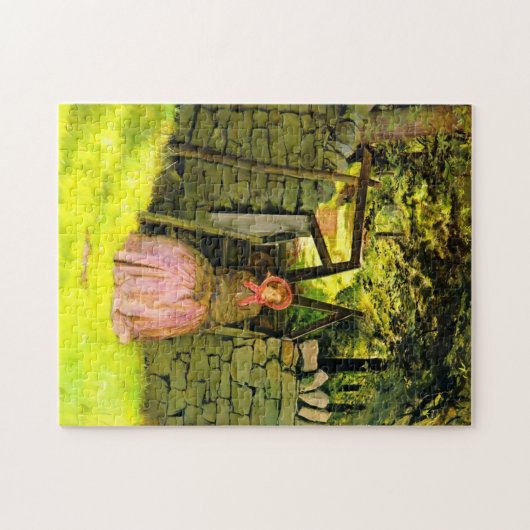 女性の待ち時間(John Everett Millais著) ジグソーパズル (横)