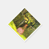 女性の待ち時間(John Everett Millais著) スタンダードカクテルナプキン (角)