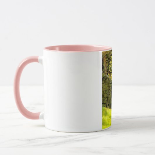 女性の待ち時間（John Everett Millais著） マグカップ (左)