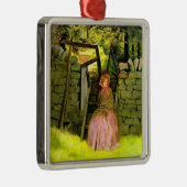 女性の待ち時間（John Everett Millais著） メタルオーナメント (右)