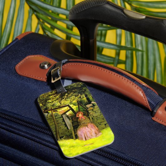 女性の待ち時間（John Everett Millais著） ラゲッジタグ (正面インサイチュ1)