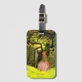女性の待ち時間（John Everett Millais著） ラゲッジタグ