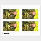 女性の待ち時間（John Everett Millais著） 長方形シール (シート)