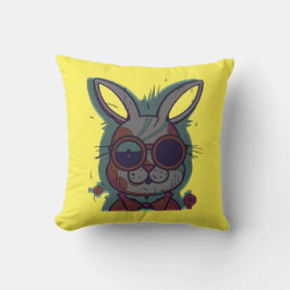 女性の復活祭と可愛い家族 クッション