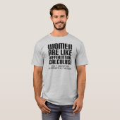 女性の微分計算がおもしろいTシャツ Tシャツ (正面フル)