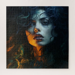 女性の心に残るポートレート ジグソーパズル