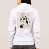 女性の心の平和が混沌とした世界を浮き彫りにする パーカ (裏面)