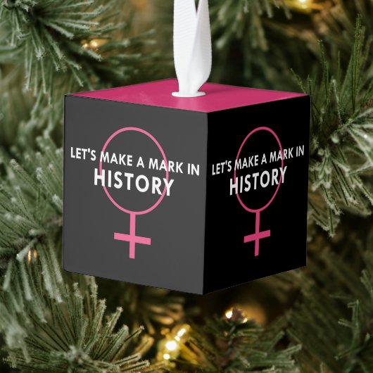 女性の性別のサイン – 歴史のマーク引用文 キューブオーナメント (ツリー)