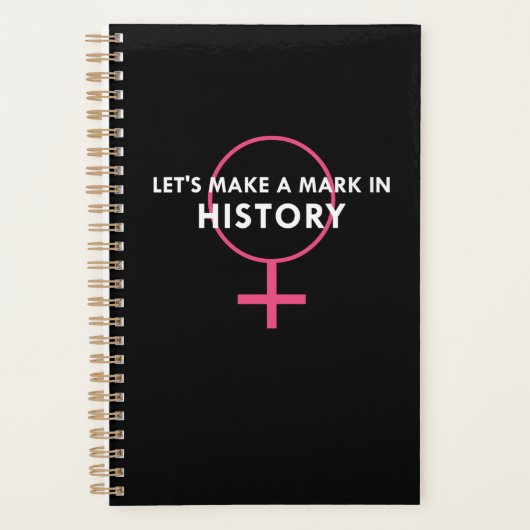 女性の性別のサイン – 歴史のマーク引用文 プランナー手帳 (正面)
