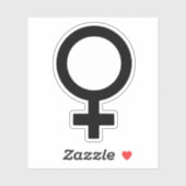 女性の性別記号 シール (シート)