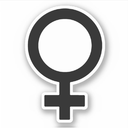 女性の性別記号 シール (正面)