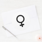 女性の性別記号 ラウンドシール (封筒)