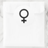 女性の性別記号 ラウンドシール (バッグ)