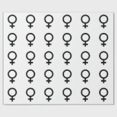 女性の性別記号 ラッピングペーパー (フラット)