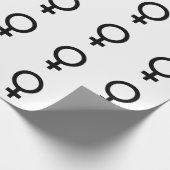 女性の性別記号 ラッピングペーパー (角)