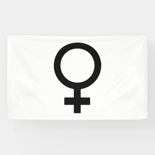 女性の性別記号 横断幕 (横)