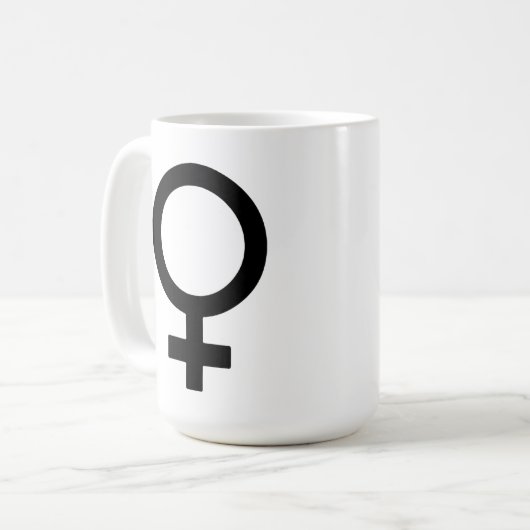 女性の性記号 コーヒーマグカップ (正面左)