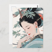 女性の恵中国のみ ポストカード (正面/裏面)