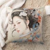 女性の恵伝統的み中国の クッション (ブランケット)