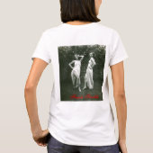 女性の悩みの背部 Tシャツ (裏面)