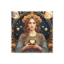 女性の情熱的なハート-タロット