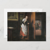 女性の愛聞者 ポストカード (正面/裏面)