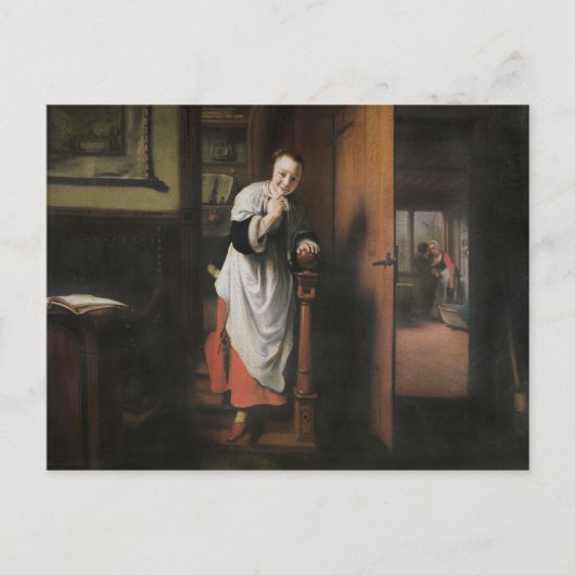 女性の愛聞者 ポストカード (正面)