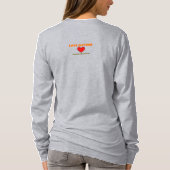 女性の愛Tシャツ Tシャツ (裏面)