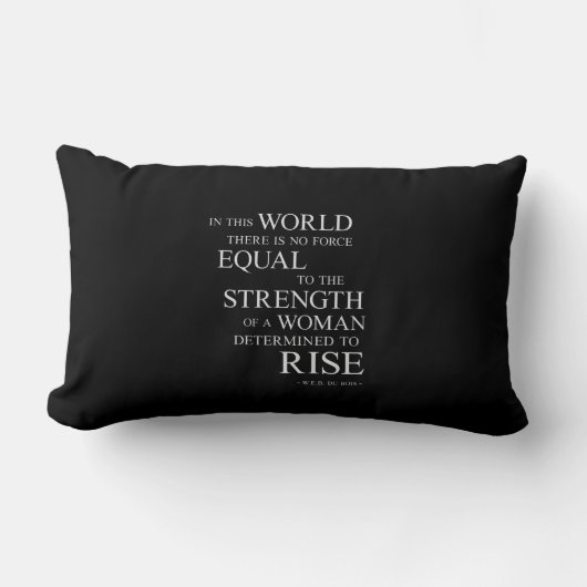 女性の感動的でやる気を起こさせるな引用文の強さ ランバークッション (正面)