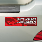 女性の戦争に対して結合して下さい バンパーステッカー (車上)
