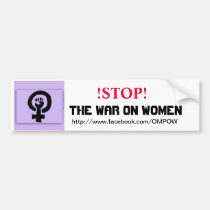 女性の戦争をストップ バンパーステッカー