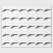 女性の手および銃 ラッピングペーパー (フラット)