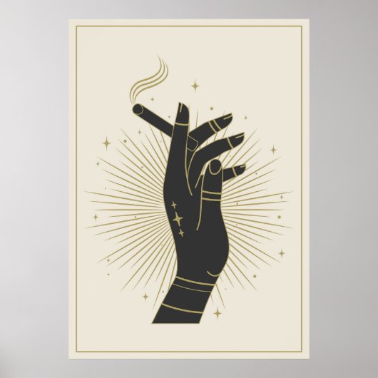 女性の手がタバコを持っている ポスター (正面)