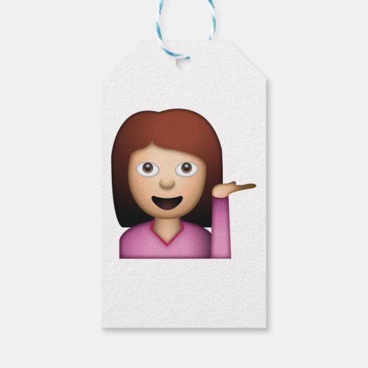 女性の手のジェスチャー – Emoji ギフトタグ (裏面)