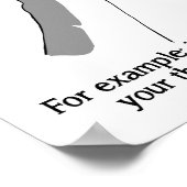 女性の手のポスおもしろいター ポスター (角)