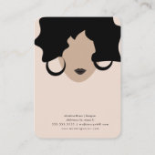 女性の手作り職人イヤリングディスプレイカード コーリングカード (裏面)