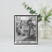 女性の投票！ ポストカード (スタンド正面)