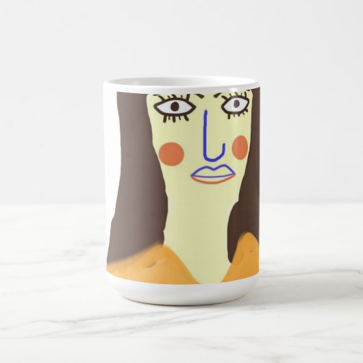 女性の抽象芸術 コーヒーマグカップ (中央)