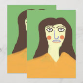 女性の抽象芸術 シーズンカード (正面/裏面)