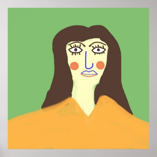 女性の抽象芸術 ポスター (正面)