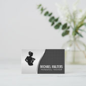 女性の持ち上げ重量 | パーソナルトレーナー 名刺 (スタンド正面)